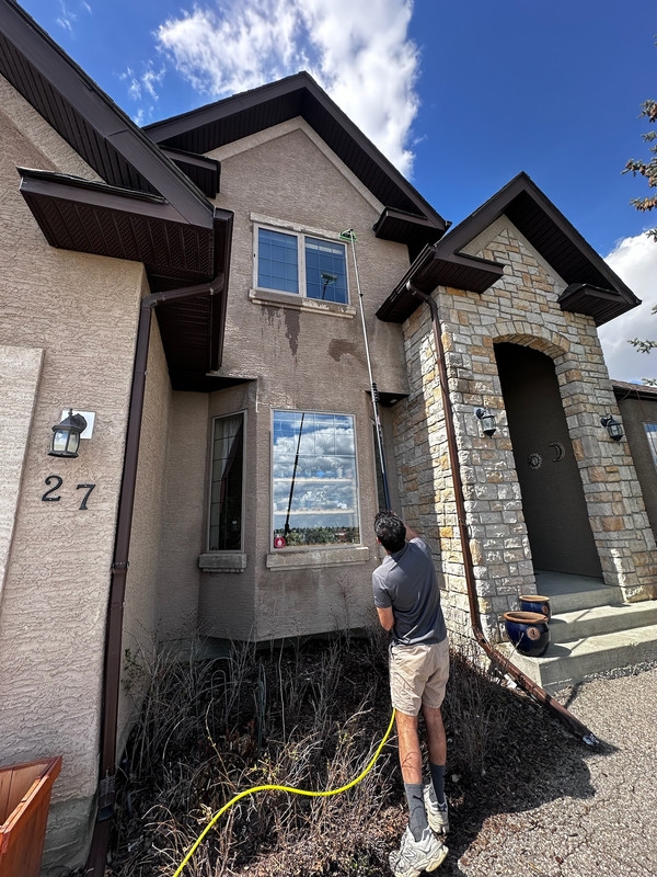 Residential windows cleaned by Clarity Co. in Calgary
