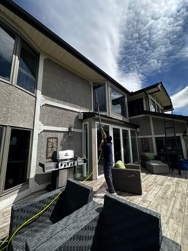 Residential windows cleaned by Clarity Co. in Calgary