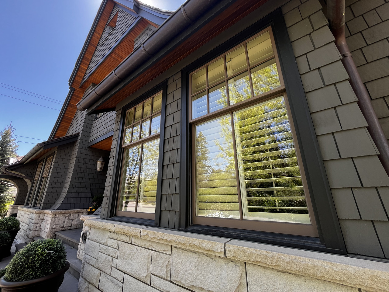 Residential windows cleaned by Clarity Co. in Calgary