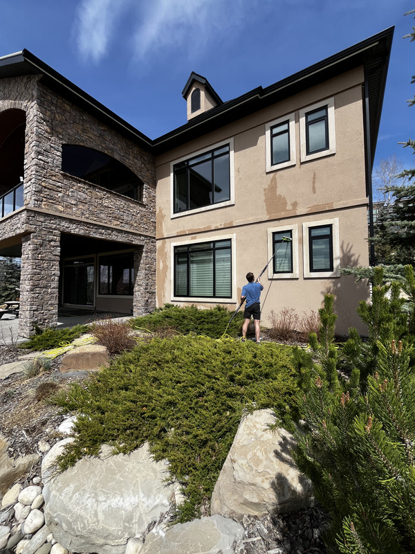 Residential windows cleaned by Clarity Co. in Calgary